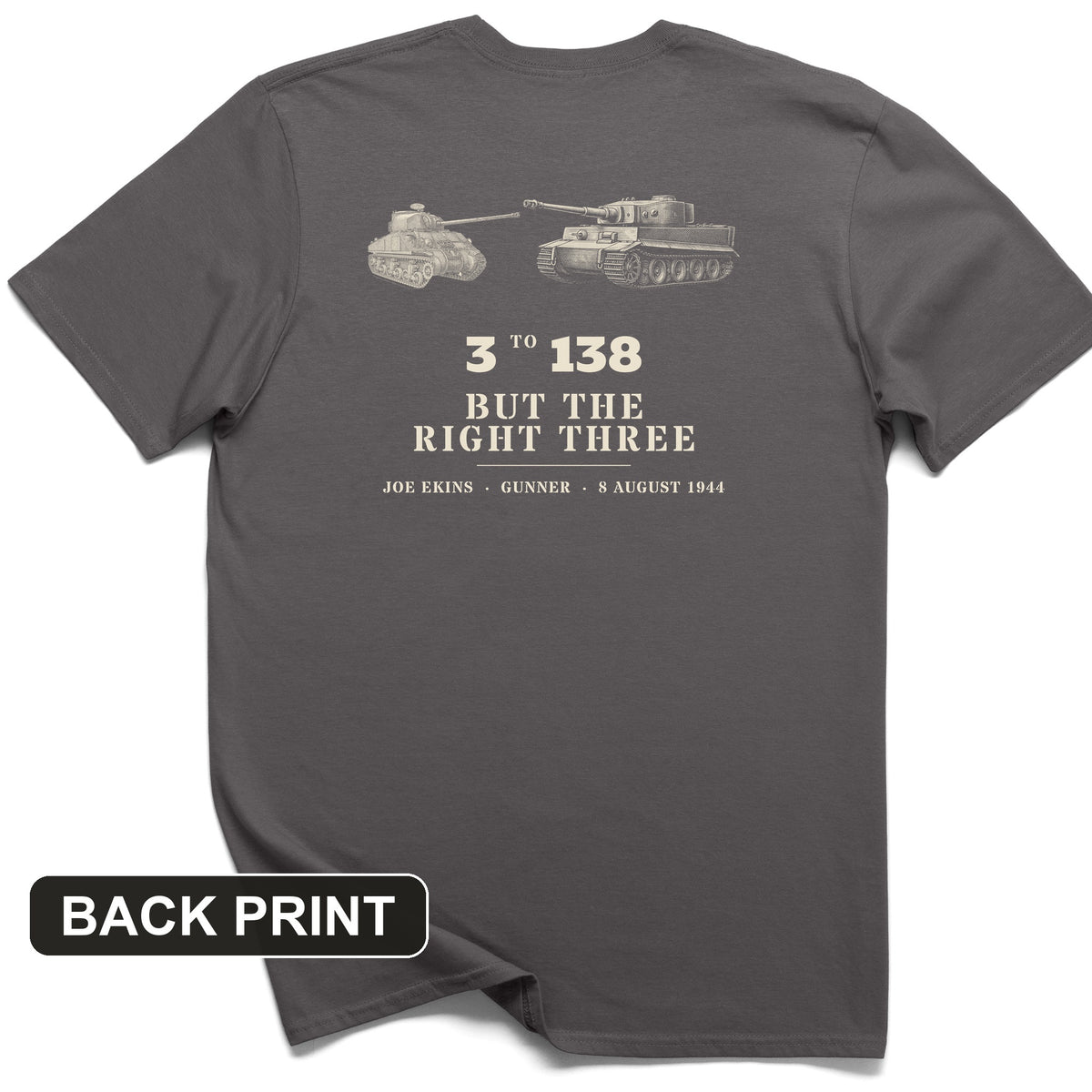 Ekins 3 To 138 Back Print T-Shirt