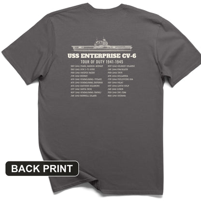 Enterprise Tour Of Duty Back Print T-Shirt