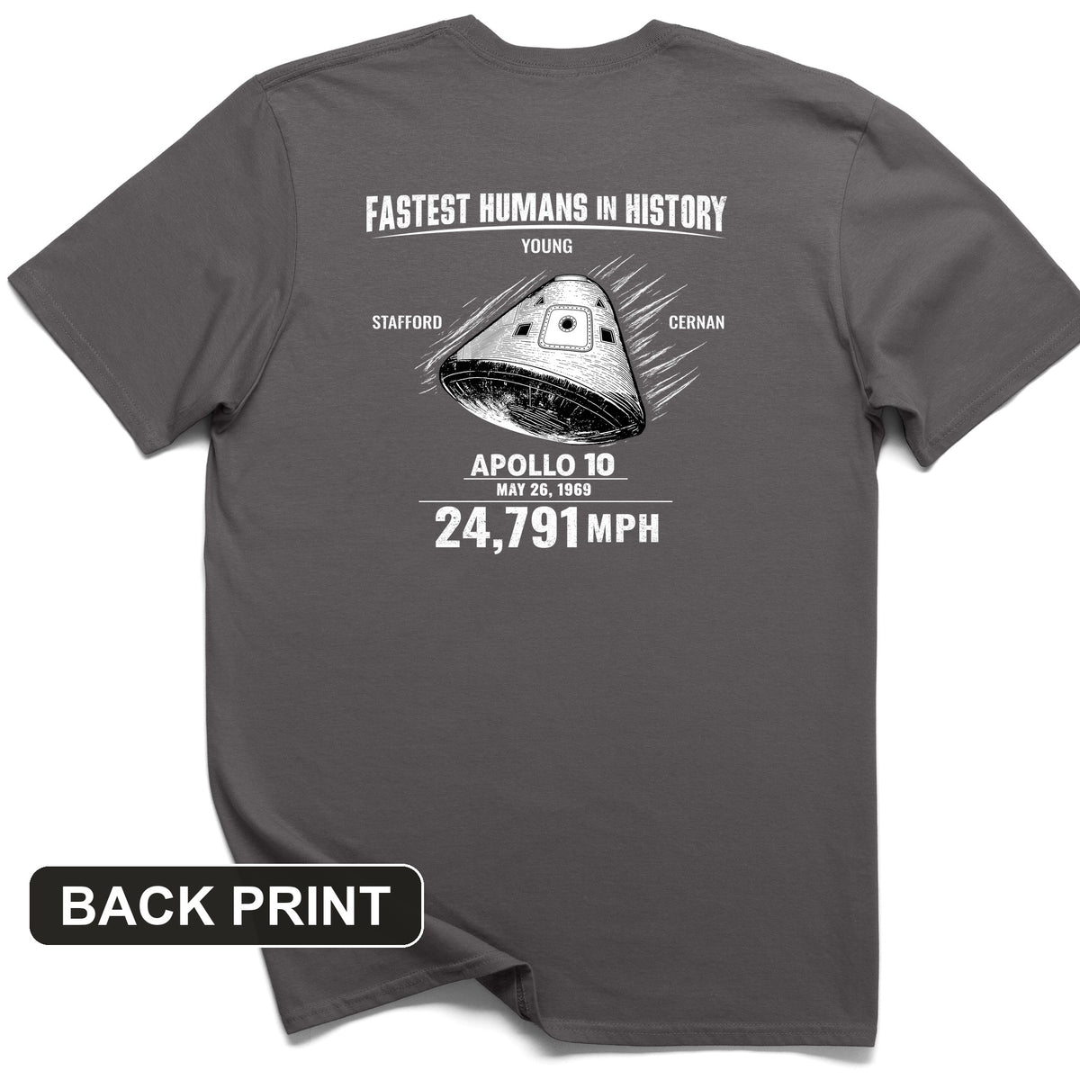 Fastest Humans Back Print T-Shirt