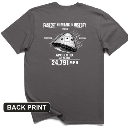 Fastest Humans Back Print T-Shirt