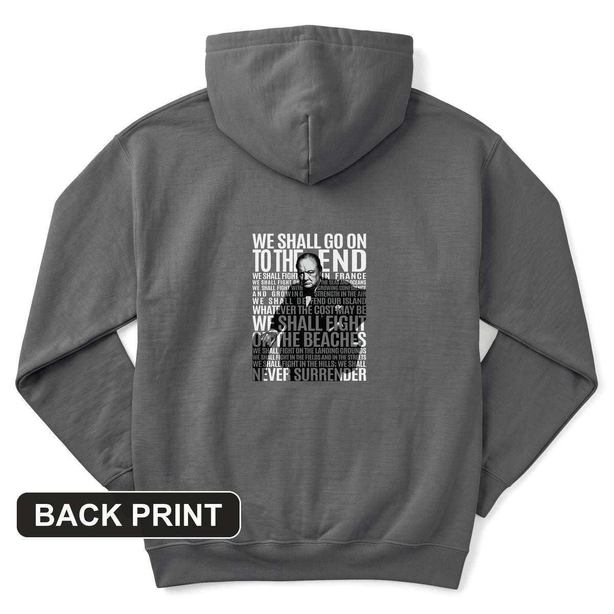 Fight On The Seas And Beaches Back Print Hoodie