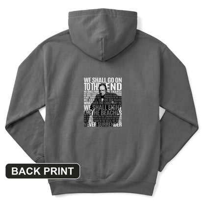 Fight On The Seas And Beaches Back Print Hoodie