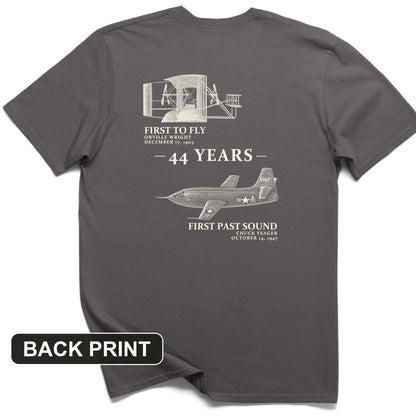 First To Fly - First Past Sound Back Print T-Shirt