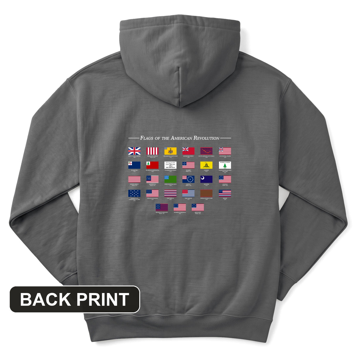 Flags Of The Revolution Back Print Hoodie