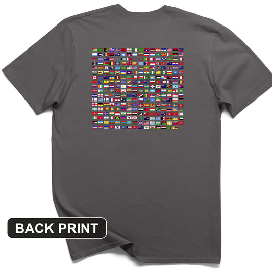 Flags of the World Back Print T-Shirt