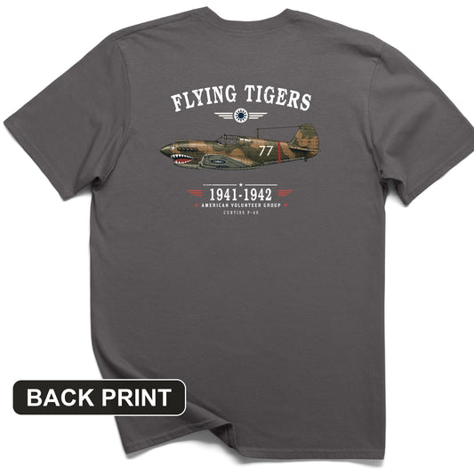 Flying Tigers Back Print T-Shirt