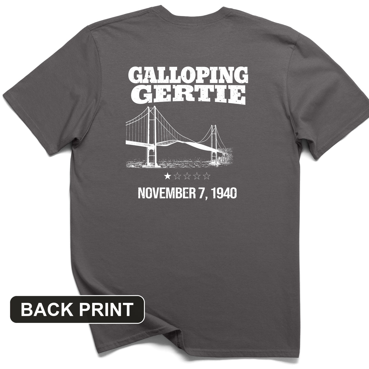 Galloping Gertie Back Print T-Shirt