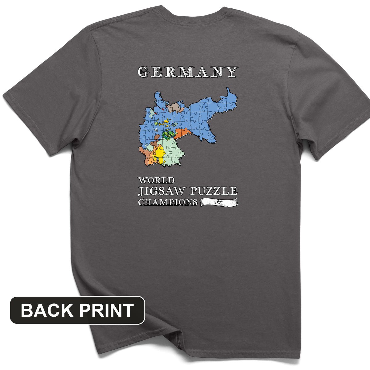 Germany Jigsaw Champion Back Print T-Shirt