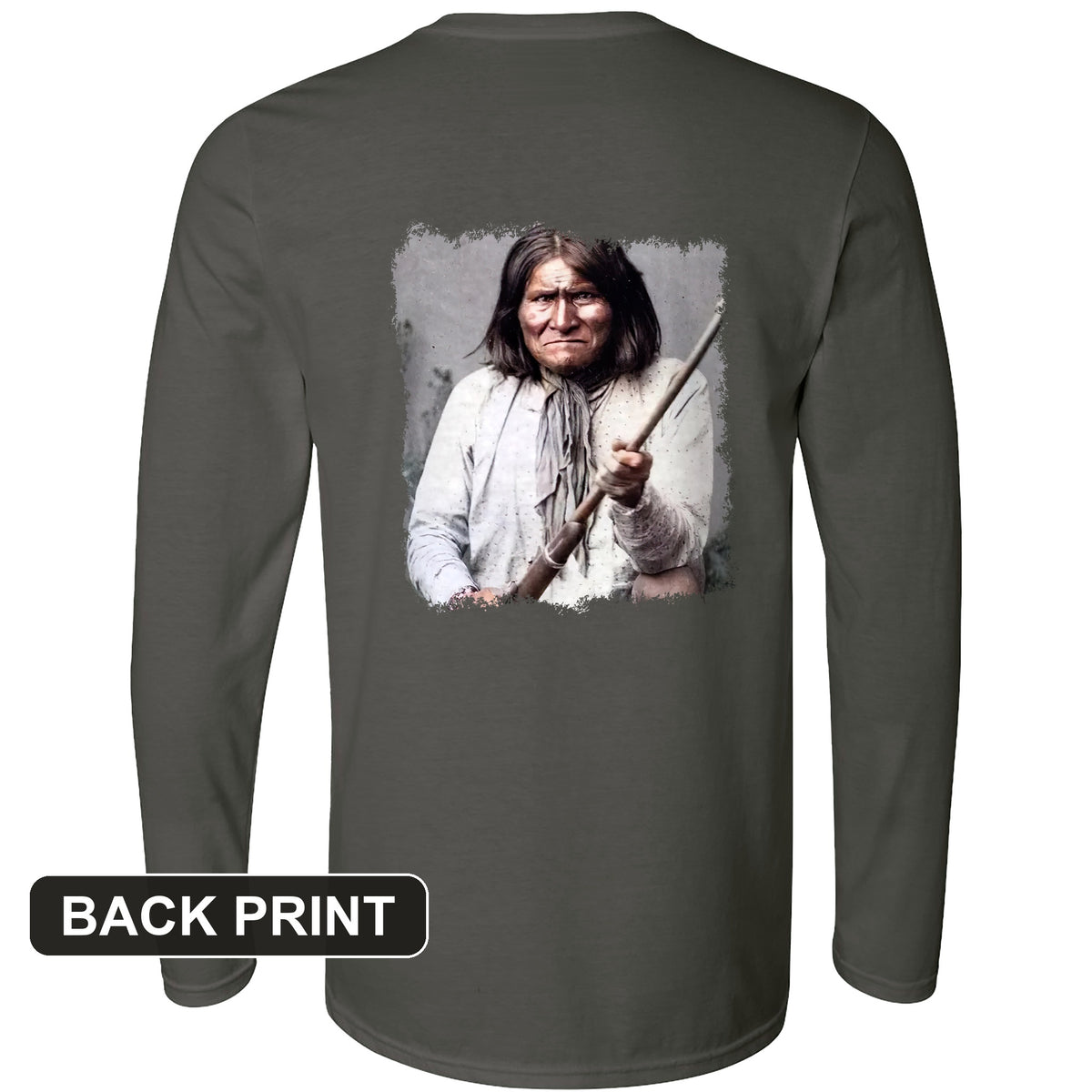 Geronimo Back Print Long Sleeve T-Shirt