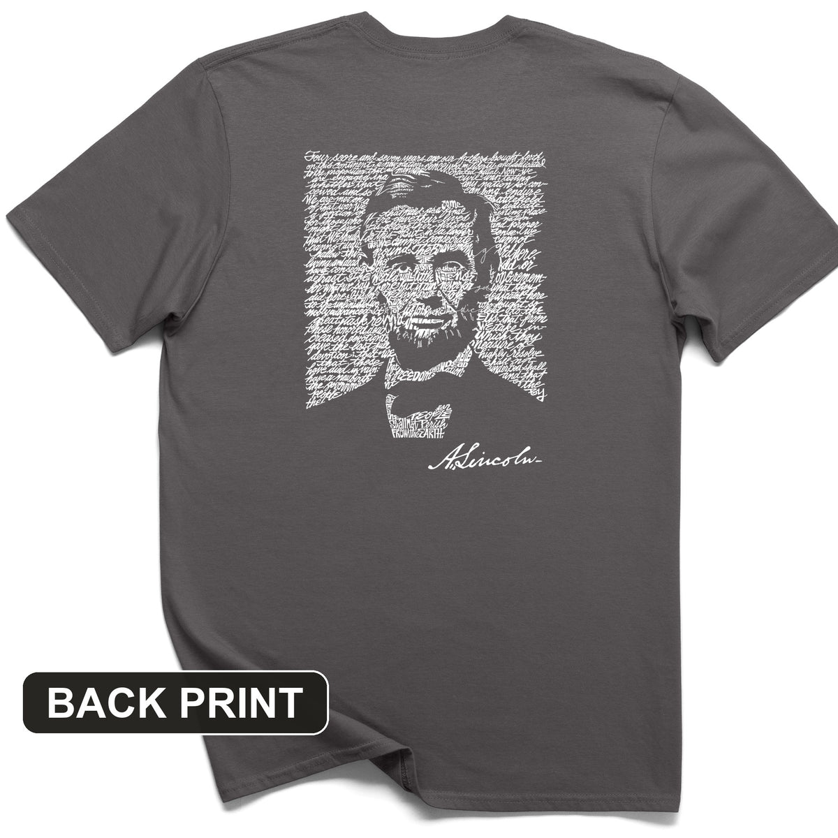 Gettysburg Address Back Print T-Shirt
