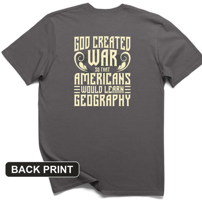 God Created War Back Print T-Shirt
