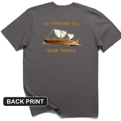 Greek Trireme Back Print T-Shirt