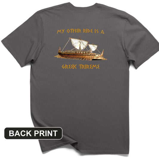 Greek Trireme Back Print T-Shirt