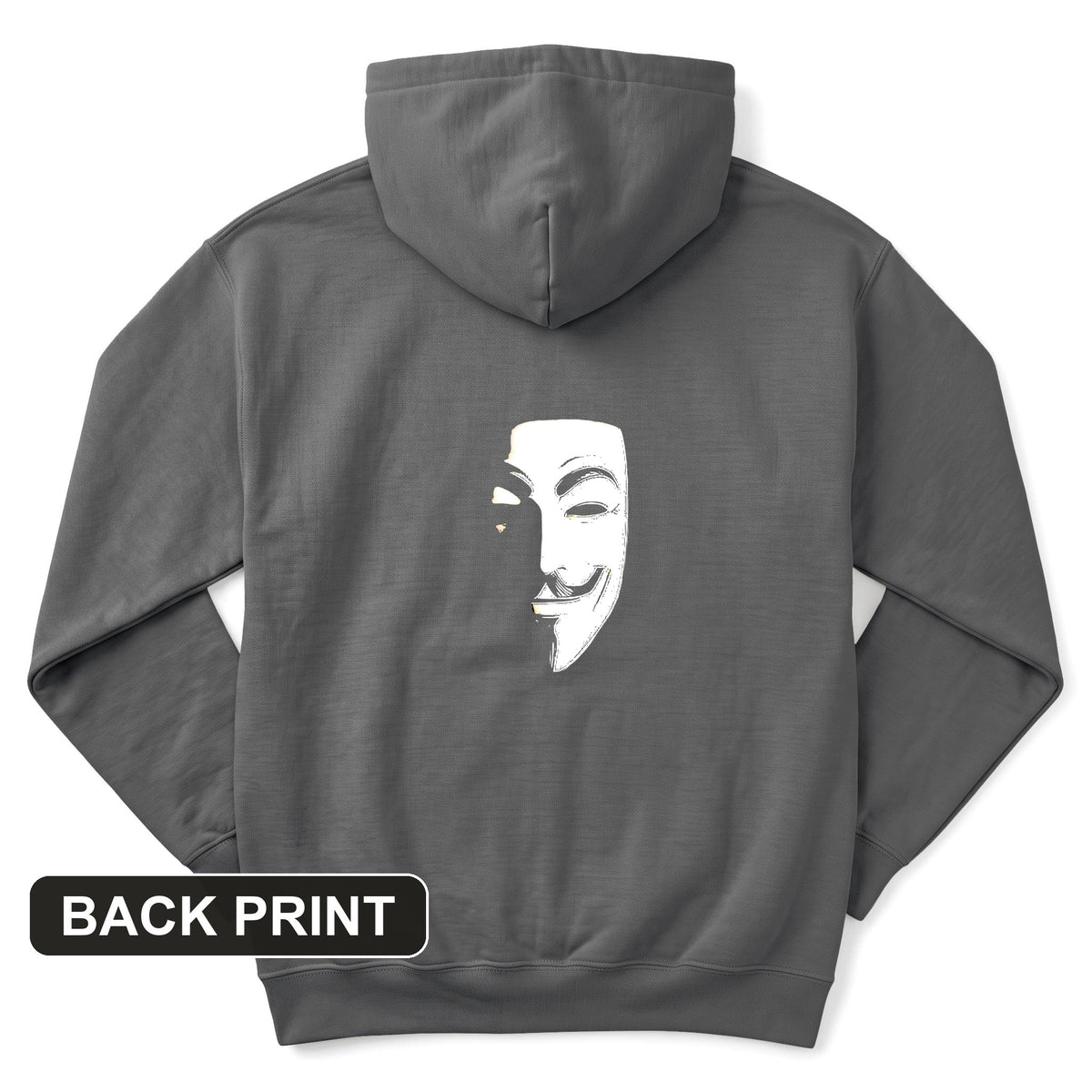 Guy Fawkes Mask Back Print Hoodie