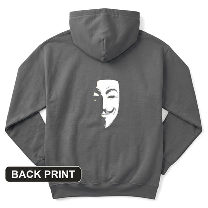 Guy Fawkes Mask Back Print Hoodie
