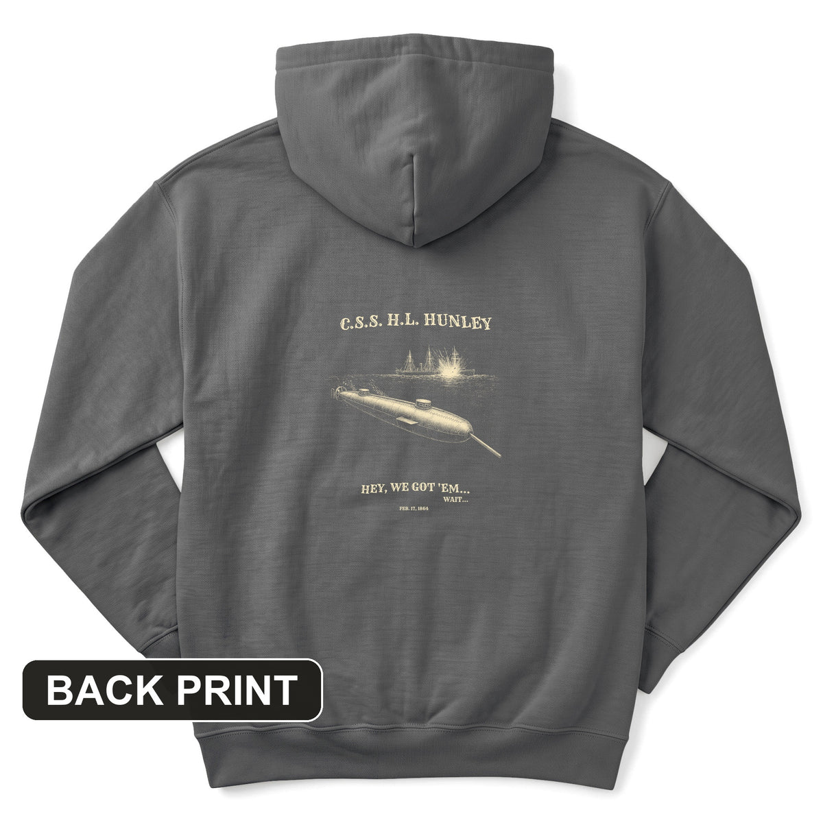 HL Hunley We Got Em Back Print Hoodie