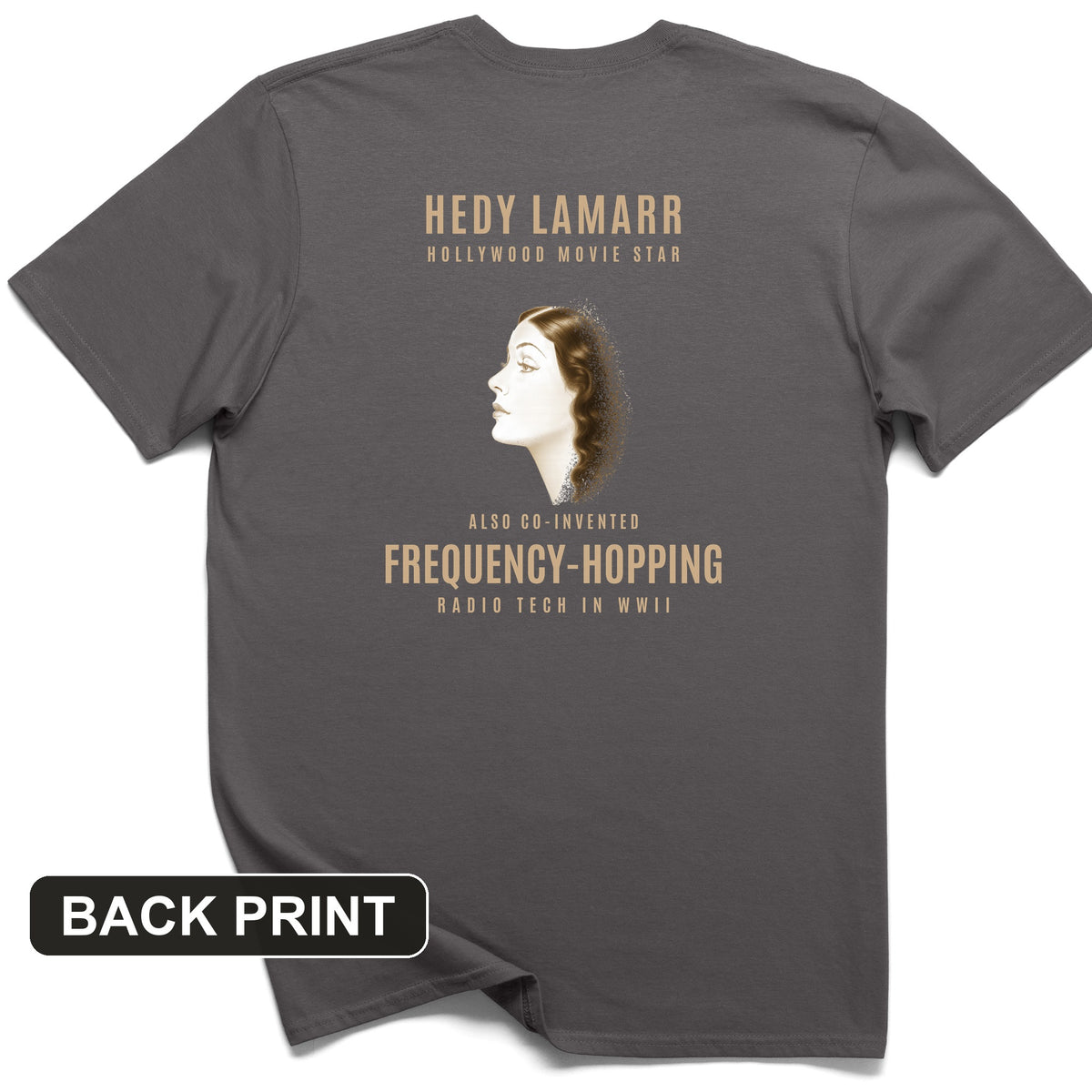 Hedy Lamarr Back Print T-Shirt