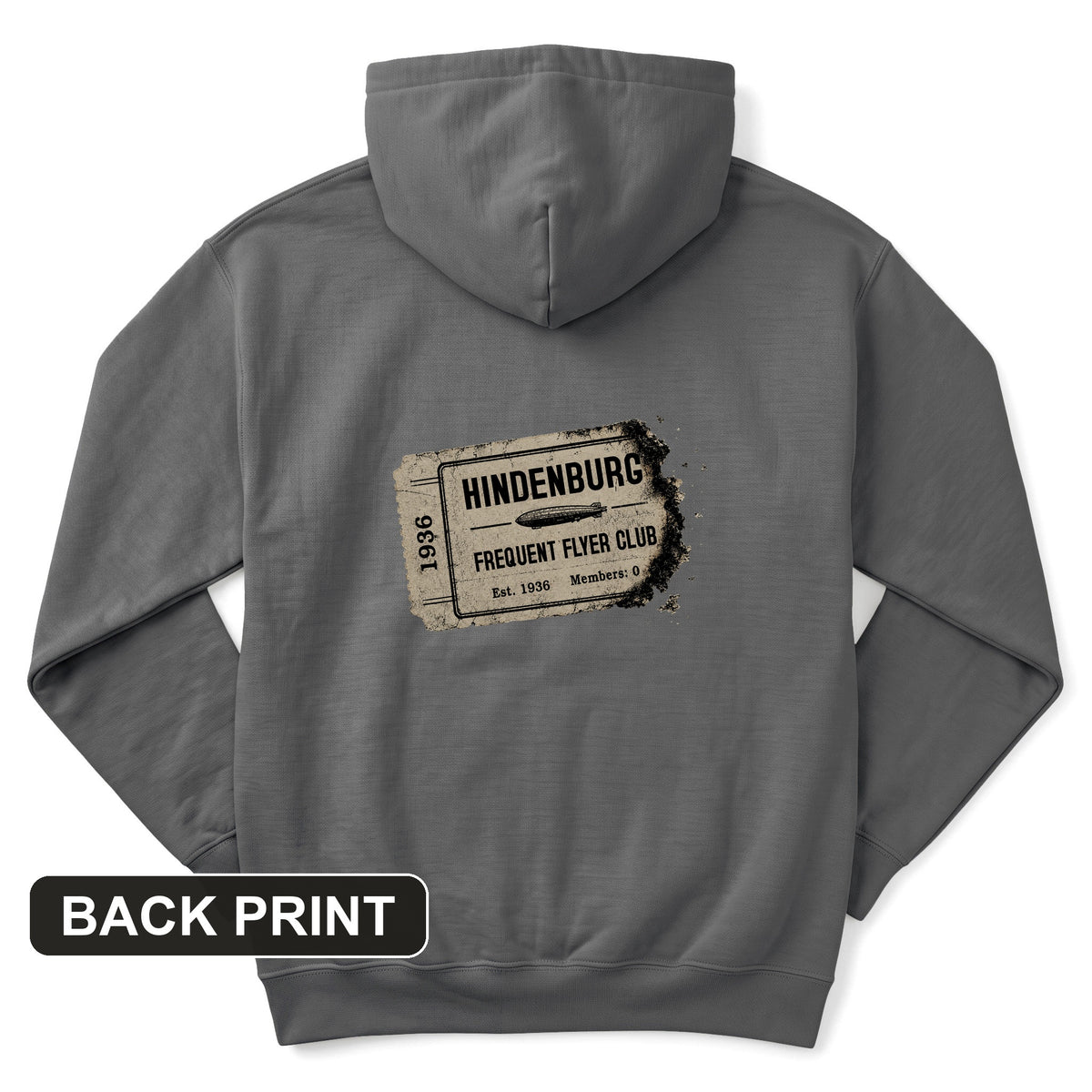 Hindenburg Back Print Hoodie