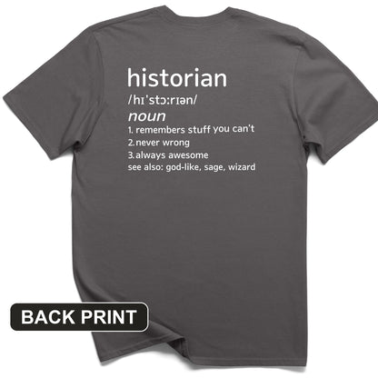 Historian Defined Back Print T-Shirt