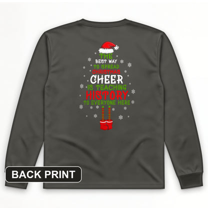 History Cheer Back Print Long Sleeve T-Shirt