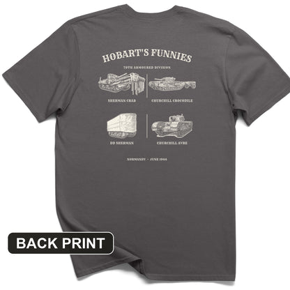 Hobart's Funnies Back Print T-Shirt