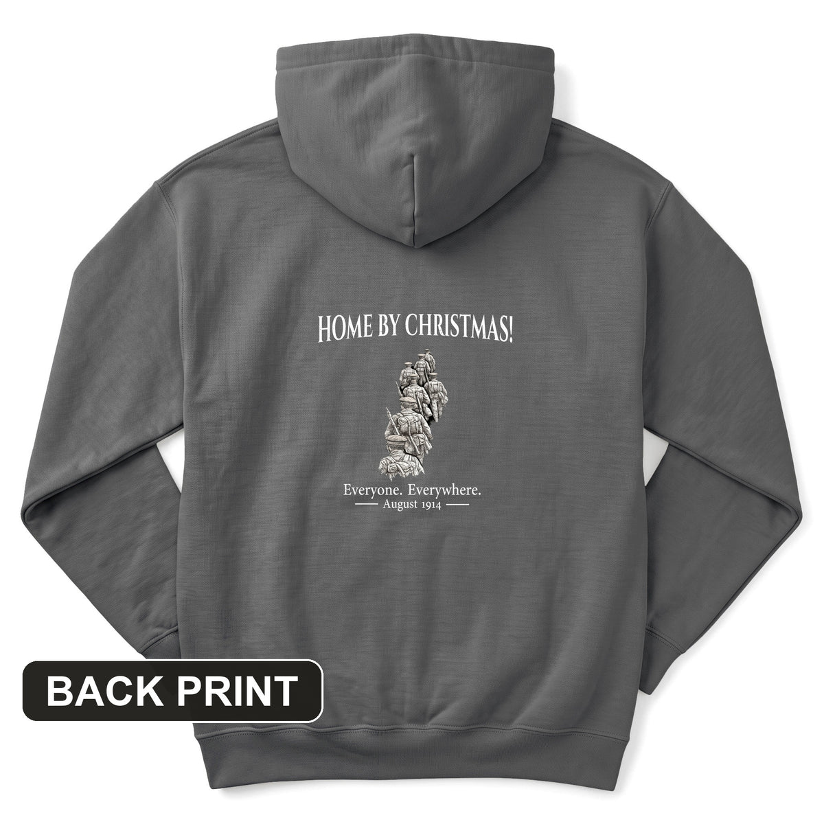 Home by Christmas Back Print Hoodie