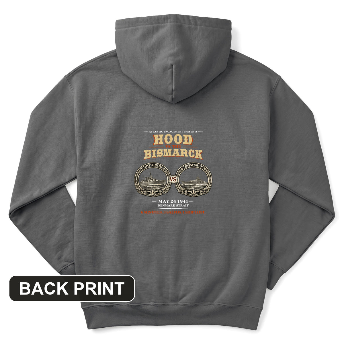 Hood vs Bismarck Back Print Hoodie