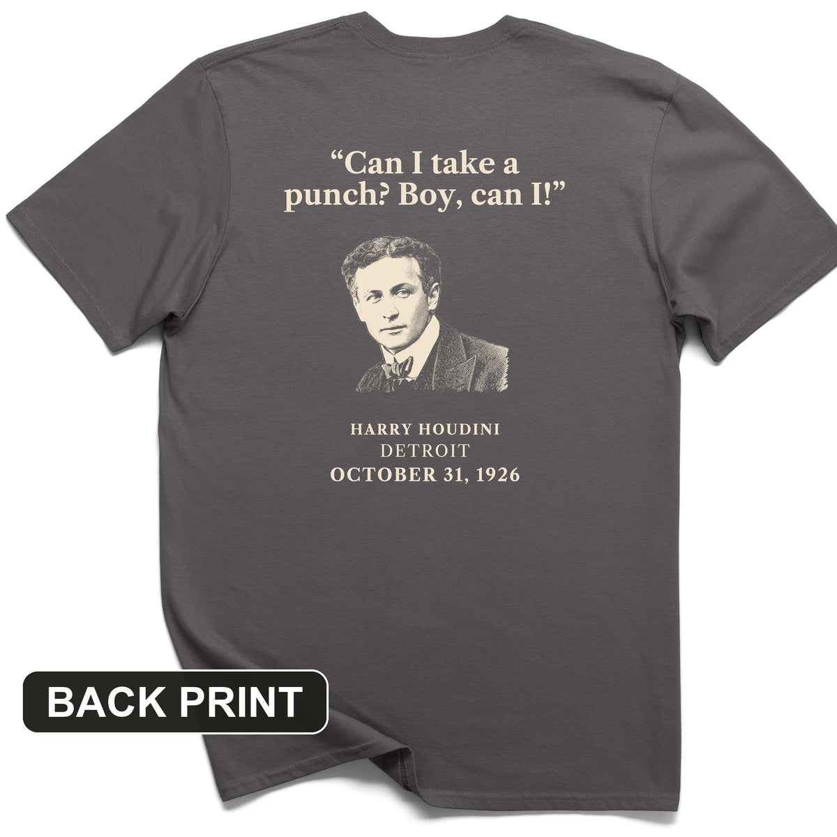 Houdini Can I Take A Punch Back Print T-Shirt