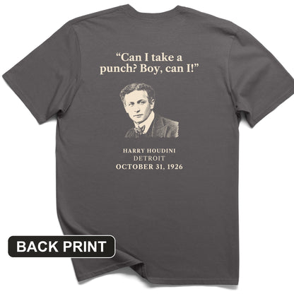 Houdini Can I Take A Punch Back Print T-Shirt