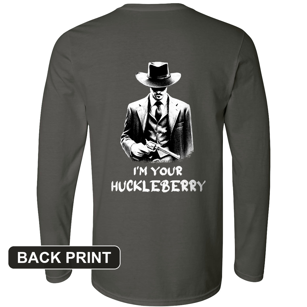 Huckleberry Back Print Long Sleeve T-Shirt