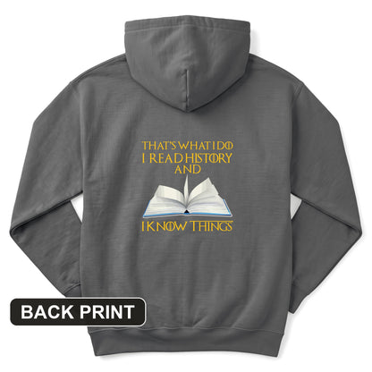 I Read History Back Print Hoodie
