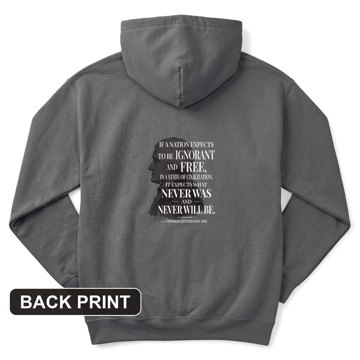 Ignorant and Free Back Print Hoodie
