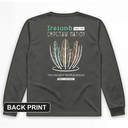 Irish-Choctaw Friendship Back Print Long Sleeve T-Shirt
