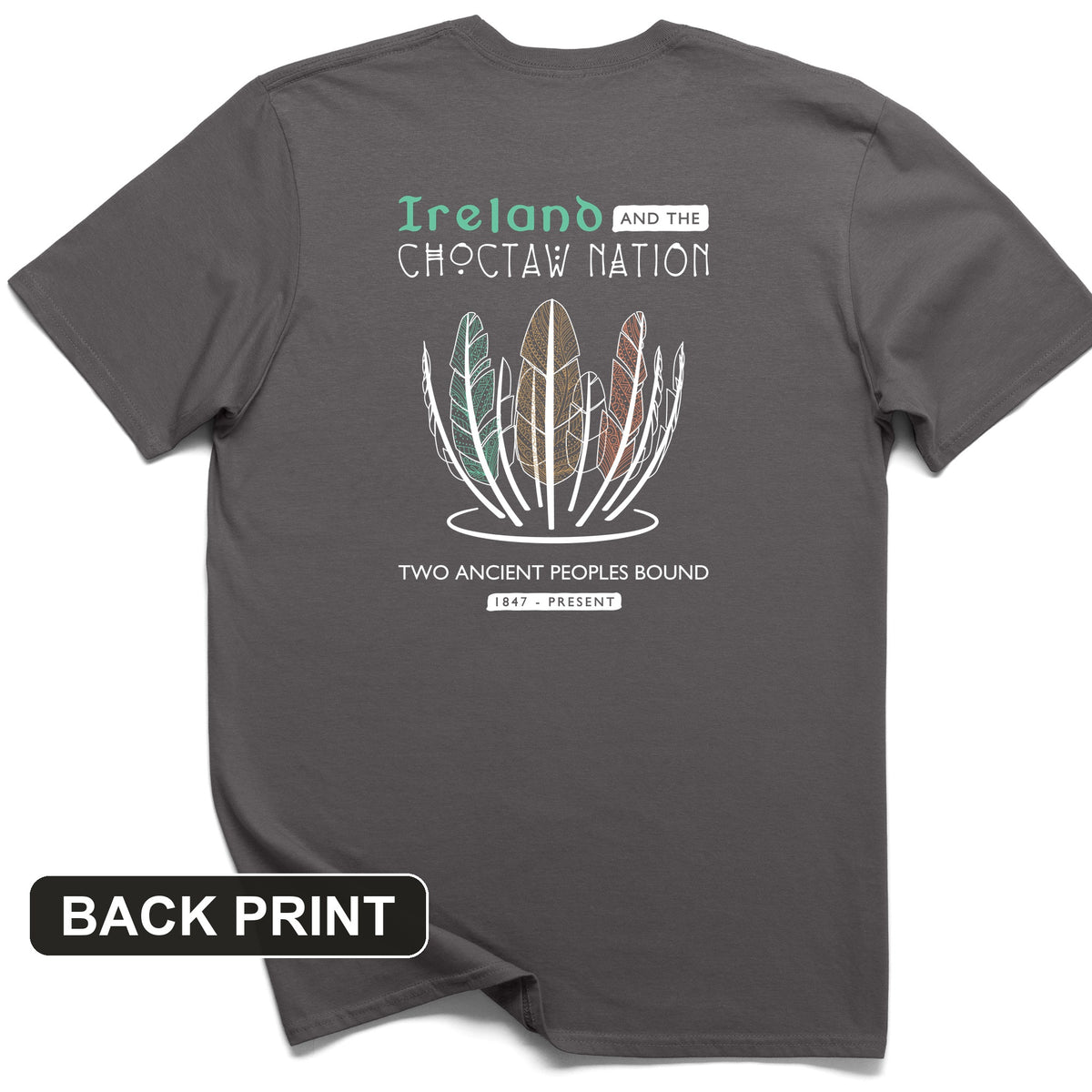 Irish-Choctaw Friendship Back Print T-Shirt