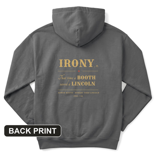 Irony Back Print Hoodie