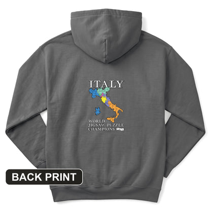 Italy Jigsaw Puzzle Back Print Hoodie