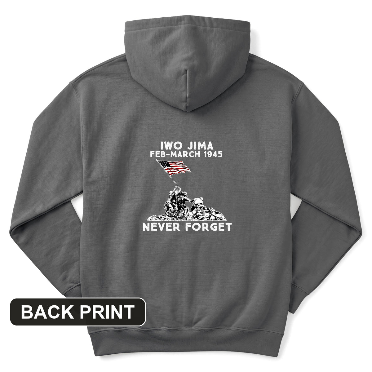 Iwo Jima Back Print Hoodie