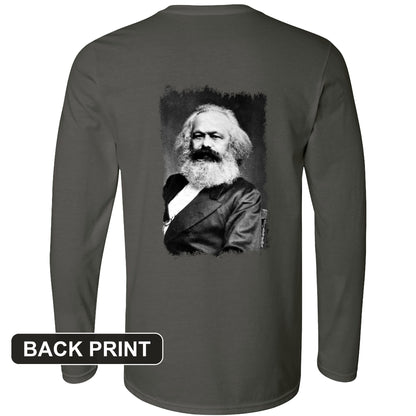 Karl Marx Back Print Long Sleeve T-Shirt
