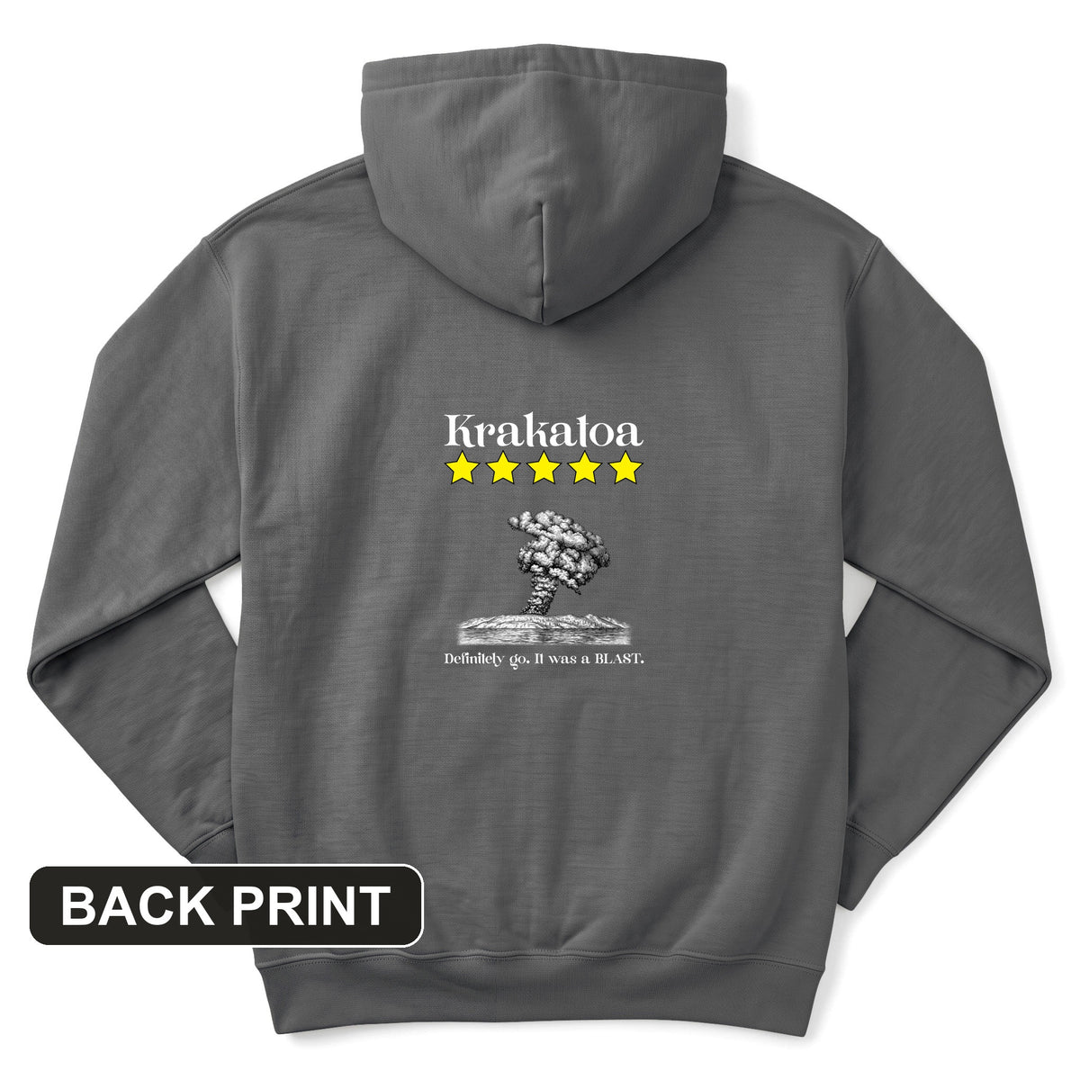 Krakatoa 5 Star Back Print Hoodie