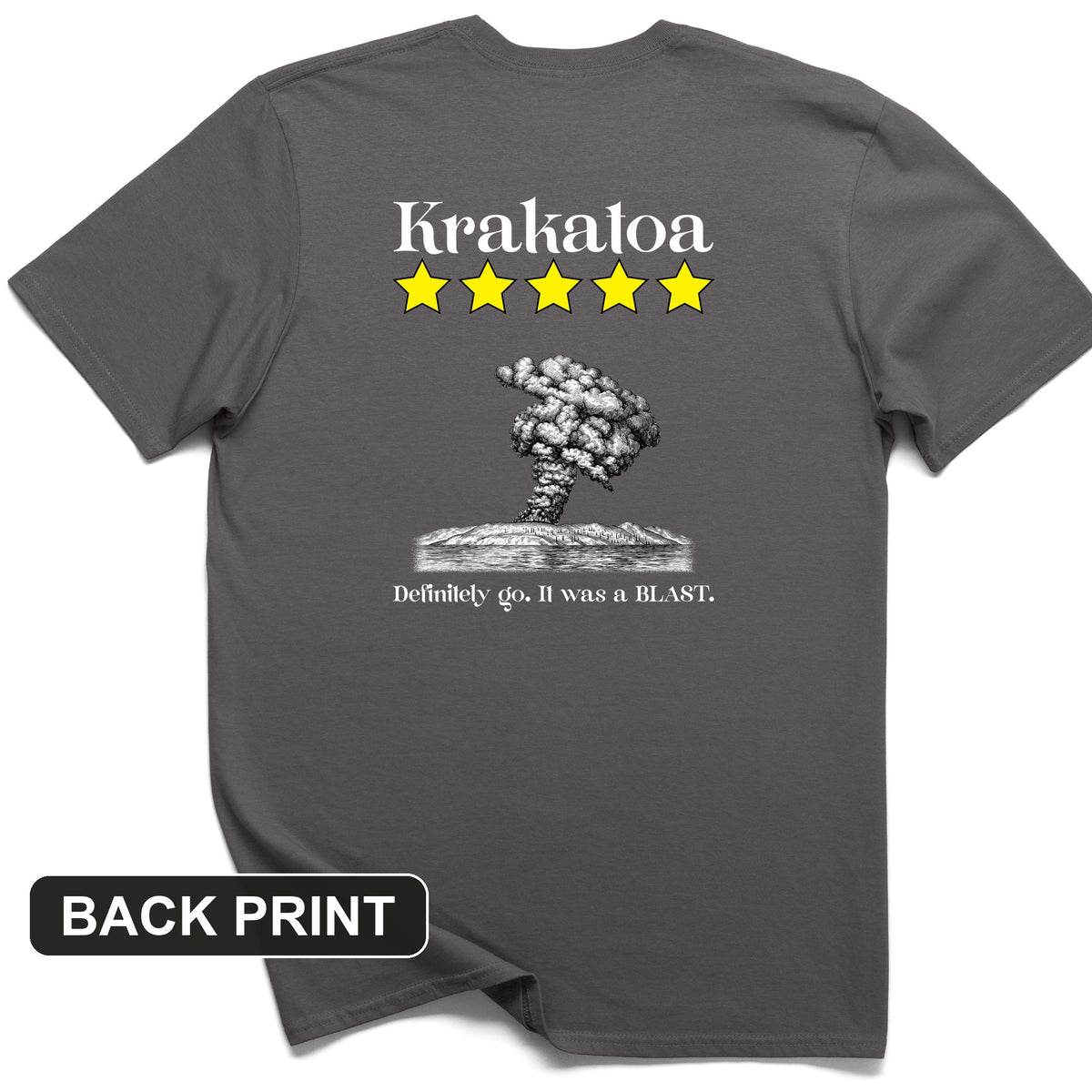 Krakatoa 5 Star Back Print T-Shirt