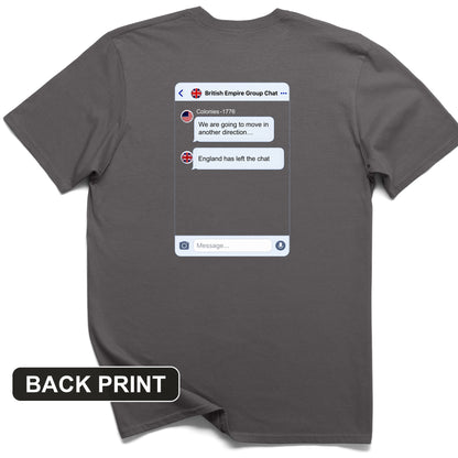 Left the Chat Back Print T-Shirt