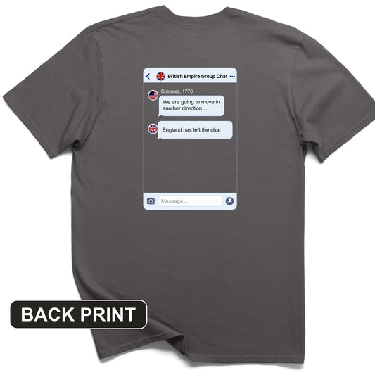 Left the Chat Back Print T-Shirt