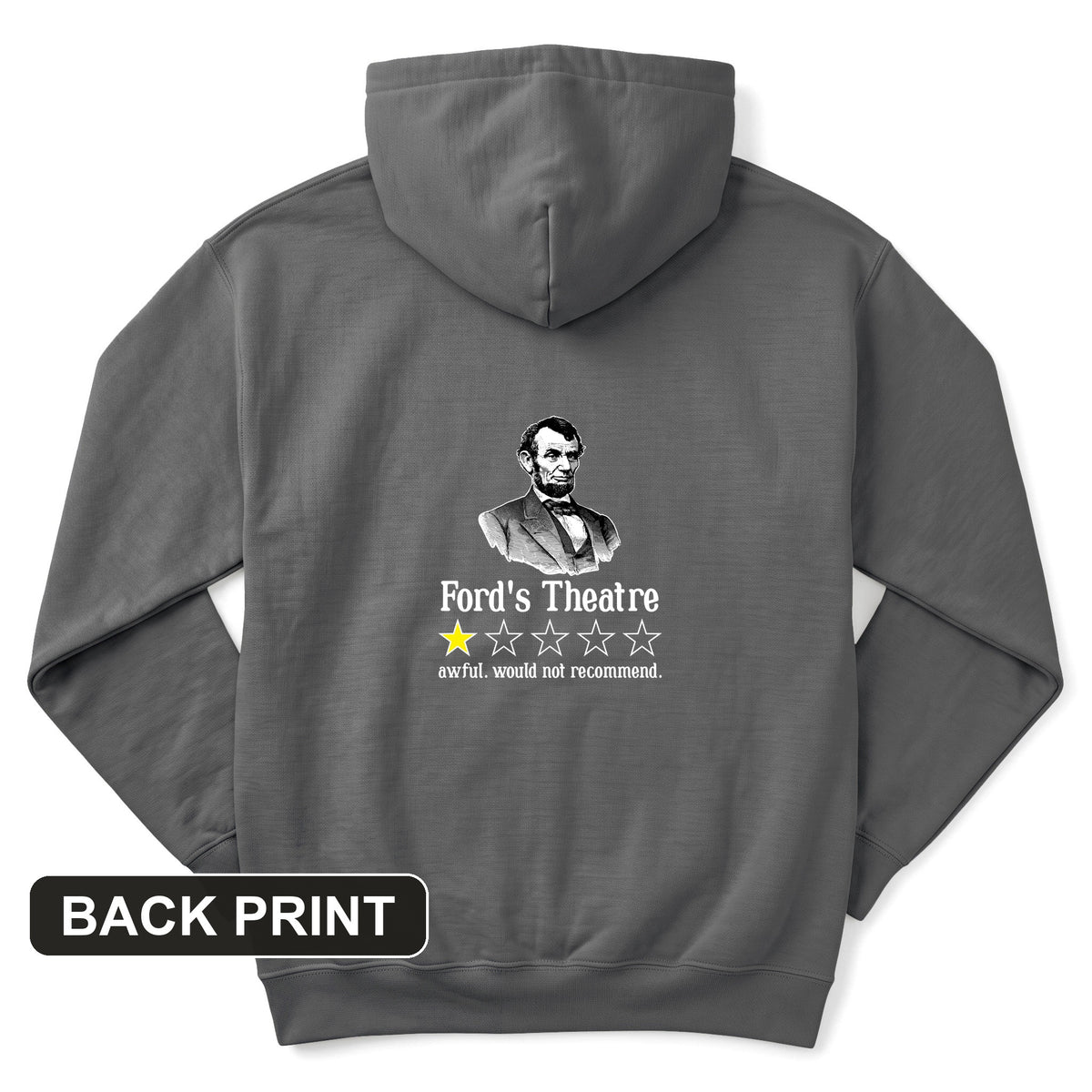 Lincoln One Star Review Back Print Hoodie