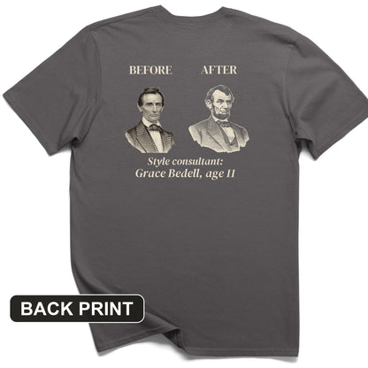 Lincoln Style Consultant Grace Bedell Back Print T-Shirt
