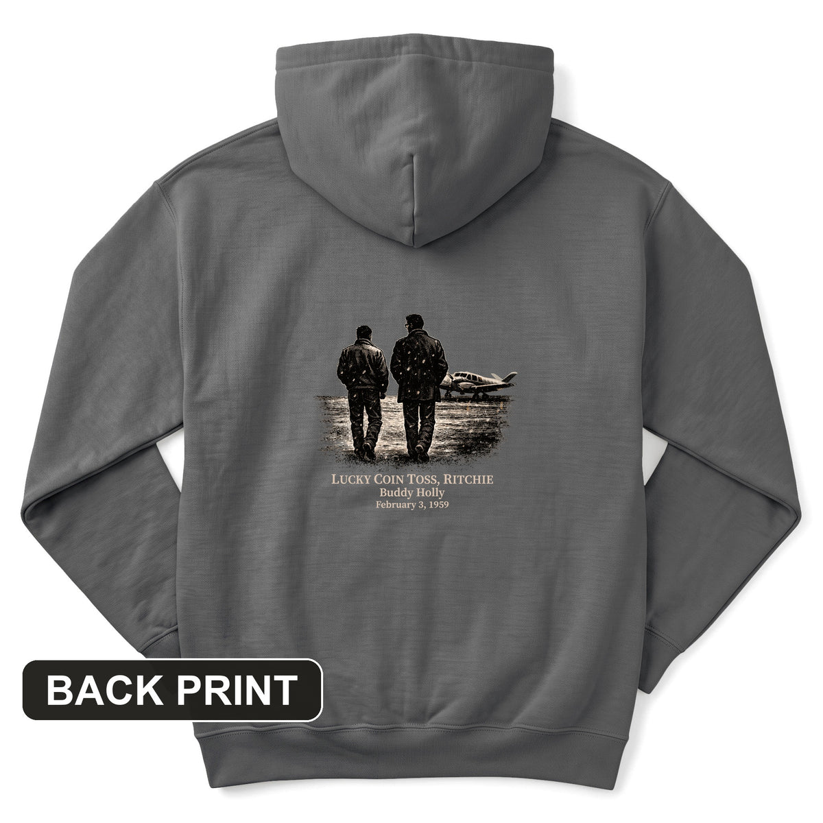 Lucky Coin Toss Back Print Hoodie