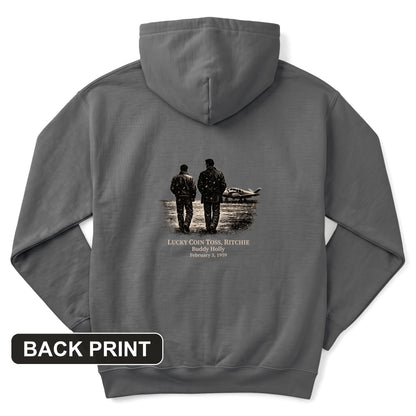 Lucky Coin Toss Back Print Hoodie