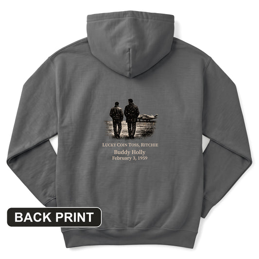 Lucky Coin Toss Back Print Hoodie