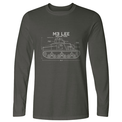 M3 Lee Blueprint Long Sleeve T-Shirt