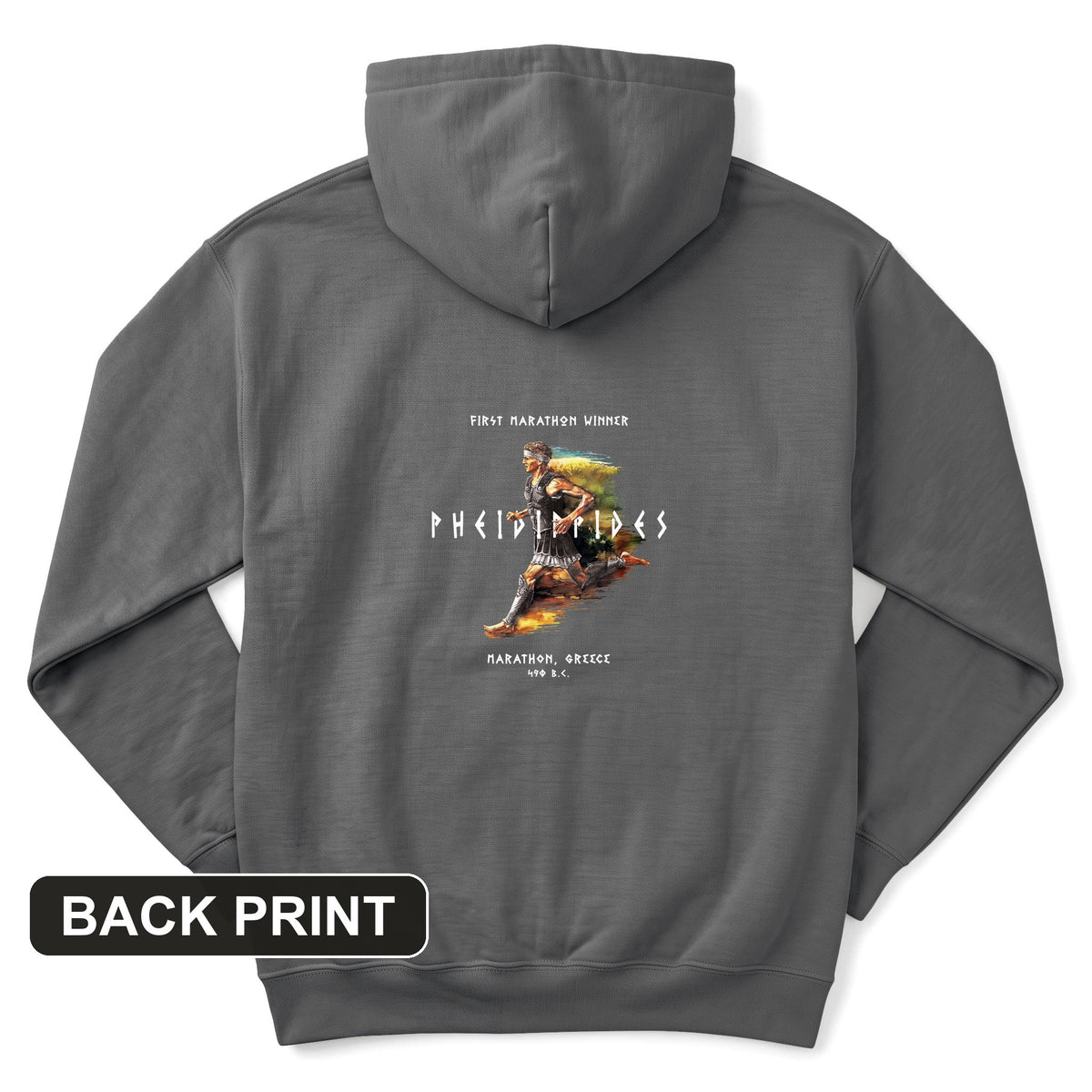 Marathon Run Back Print Hoodie