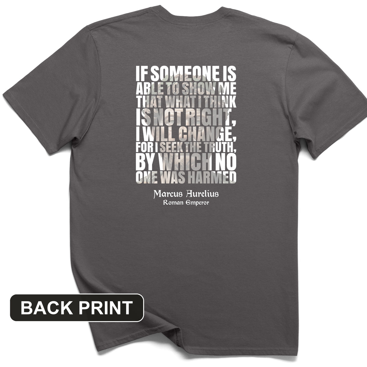 Marcus Aurelius Quote Back Print T-Shirt